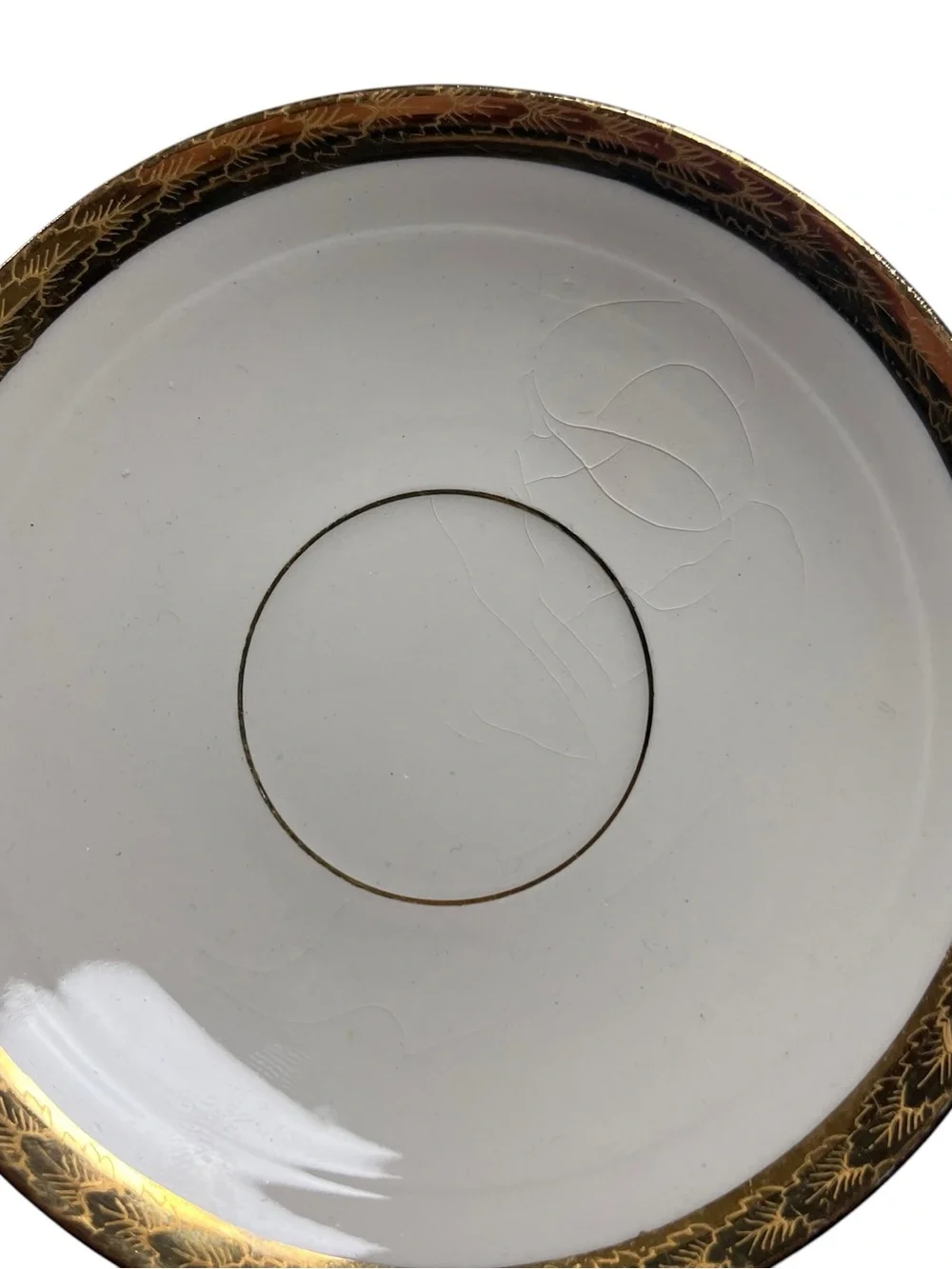 Vtg 30s 6 American Limoges Ivory Ware Saucer Plates 5.5
